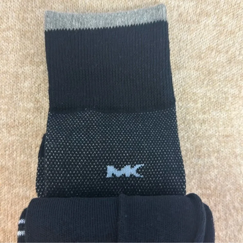 MK Men’s 3 pack Sky Midnight Blue Chevron Stripe Cotton Blend Dress Crew Socks
